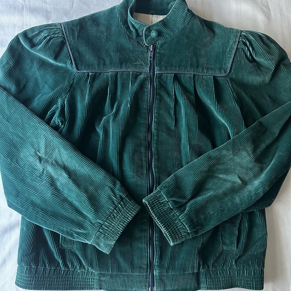 Ms. Pioneer Jacket Womens Size 10 Button Pockets Corduroy Western Wear Teal